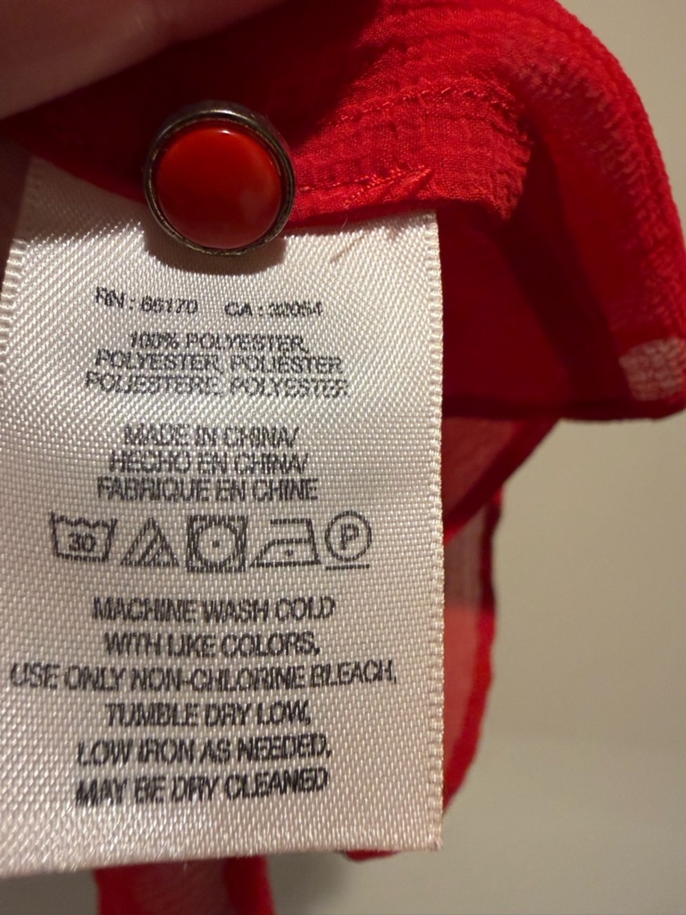 Maeve by Anthropologie Red Puff Sleeve Blouse Scarlett Red Lavoie Button Down 2 - Picture 8 of 10